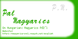 pal magyarics business card